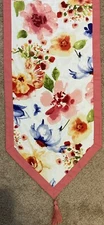 Floral & Pink Spring 14" x 72" w/Tassels 