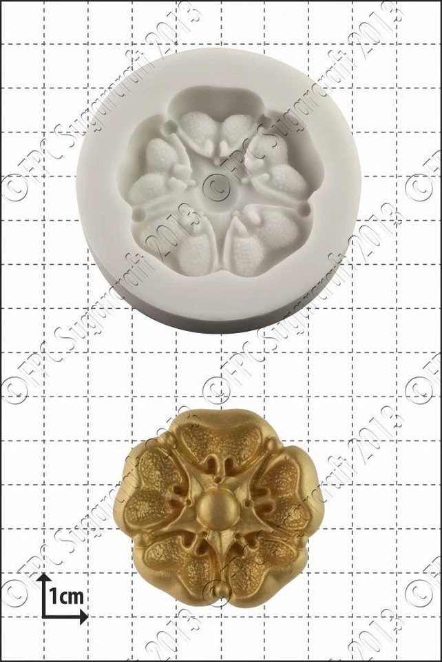 Molde de Silicona Tudor Rosa Comida Uso FPC Pasta de Azúcar - Imagen 1 de 1