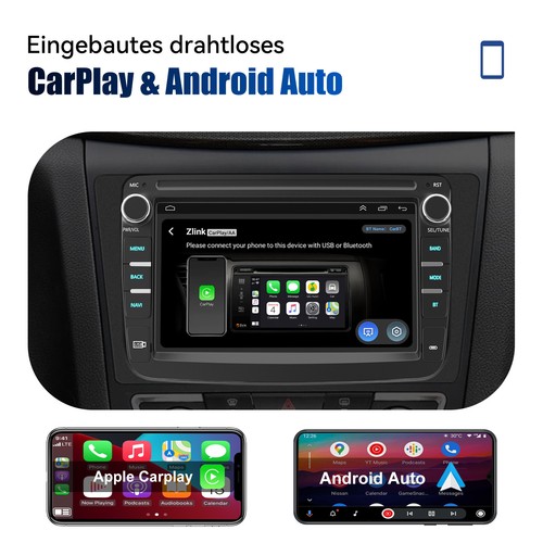 DAB+ Android 14 Carplay Autoradio GPS Navi +Kam Für Renault Dacia Duster Dokker - Bild 8 von 14