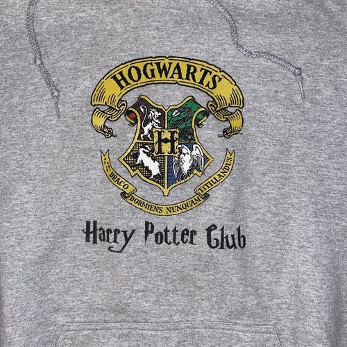 Sudadera con Capucha Harry Potter Club Hogwarts Crest Gris Jaspeado Talla Grande - Imagen 2 de 7