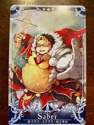 Fate Grand Order FGO Arcade Card Saber Julius Caesar Holo Final
