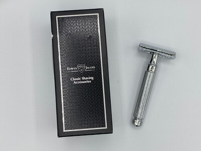 Edwin Jagger DE89 Chrome Knurled DE Safety Razor (Closed Comb)