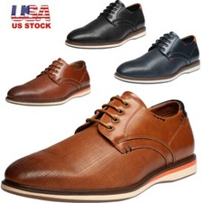Men's Formal Dress Shoes Oxford Shoes Lace up Leather Casual Shoes Size 6.5-13