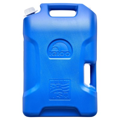 6-Gal Camping Water Storage Container, Plastic Material, Blue Drink Container