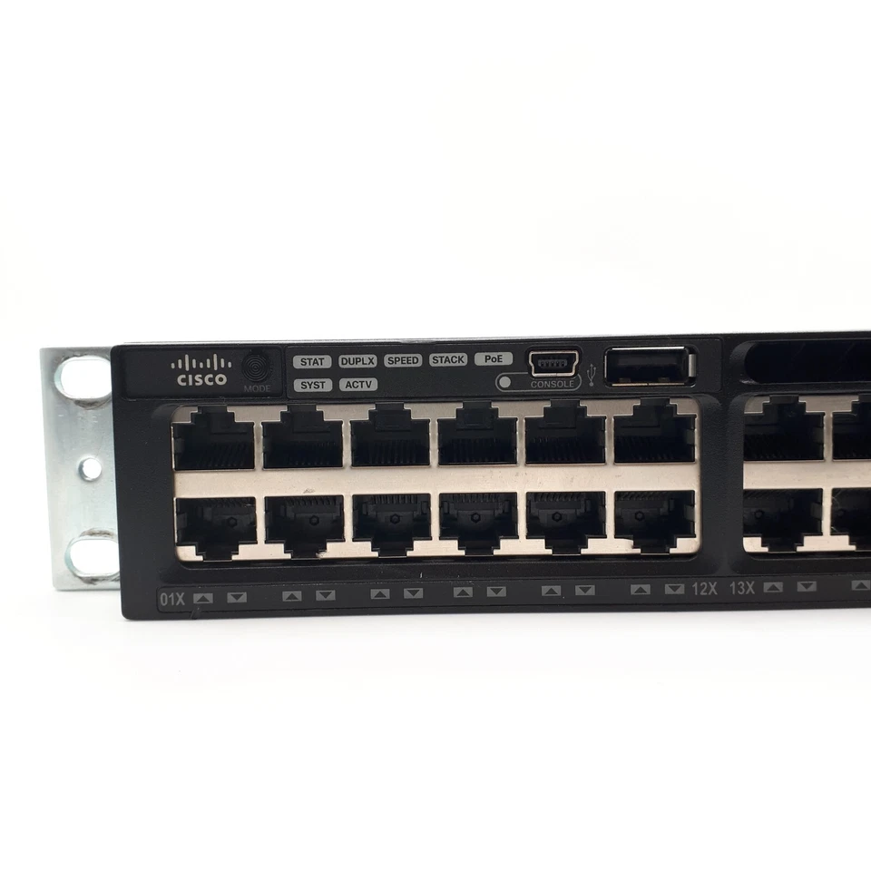CISCO CATALYST 3650 48 PoE+ 2x10G 10/100/1000 SWITCH WS-C3650-48FWD-S V02 E3440B - Image 4 of 4