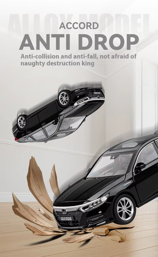 Modellino auto desktop 1:24 Honda Accord berlina suono e lega leggera metallo pressofuso - Foto 13 di 14
