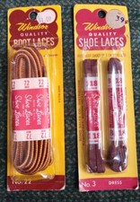 Vintage/Rare WINDSOR Quality Shoelaces Dress Shoe Laces BootLace (NIP)