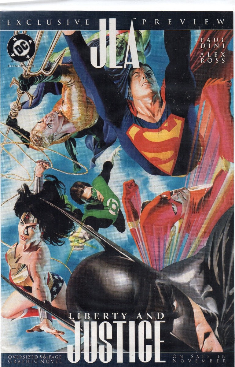 JLA LIBERTY & JUSTICE TPB SOFTCOVER Treasury Size Alex Ross w