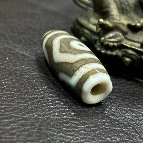 Old Tibetan Nepalese Himalayan Ancient 3 eye Old Dzi Talisman Beads Amulet abc - Foto 4 di 15