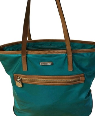 nylon purse with leather straps