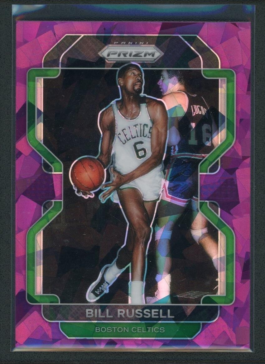 2021-22 BILL RUSSELL 133/149 PANINI PRIZM ICE CRACKED PURPLE