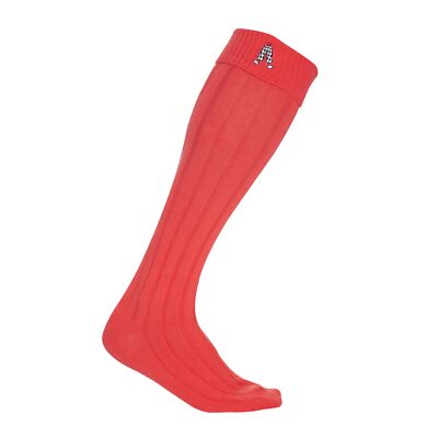Royal and Awesome Men`s Golf Red Socks for Knickers or Shorts Size US 8 - 12