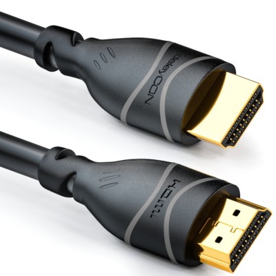 deleyCON 5m HDMI Kabel HDMI 2.0 kompatibel 4K UHD 2160p FULL HD 1080p 3D ARC HDR