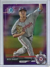 Nick Raquet 2017 Bowman Chrome Draft Purple Refractor Rookie #193/250