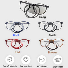 Magnetic Reading Glasses, Anti-Blue Light, TR90 Ultra-Light Computer Glasses