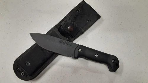 Camillus Becker BK2 knife w/ Eagle USA nylon sheath in excellent condition