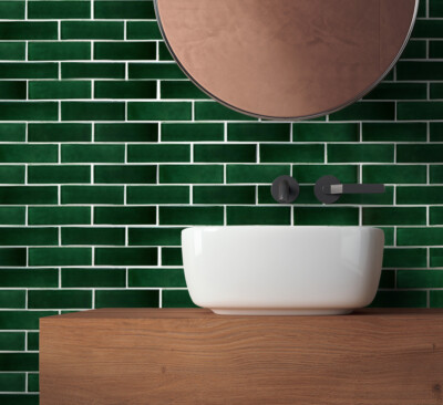 Grünes Mosaik Ziegel Metro Porzellan Fliesen Laken Spritzrückwände Böden Bad
