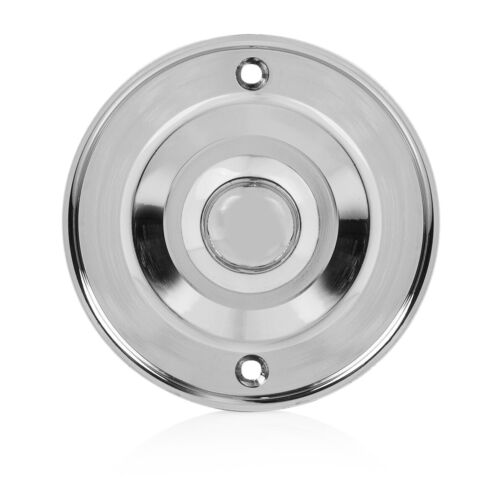 Chrome Flush Mount Wired Door Bell Push Button Byron DBW-21073 - Picture 2 of 10