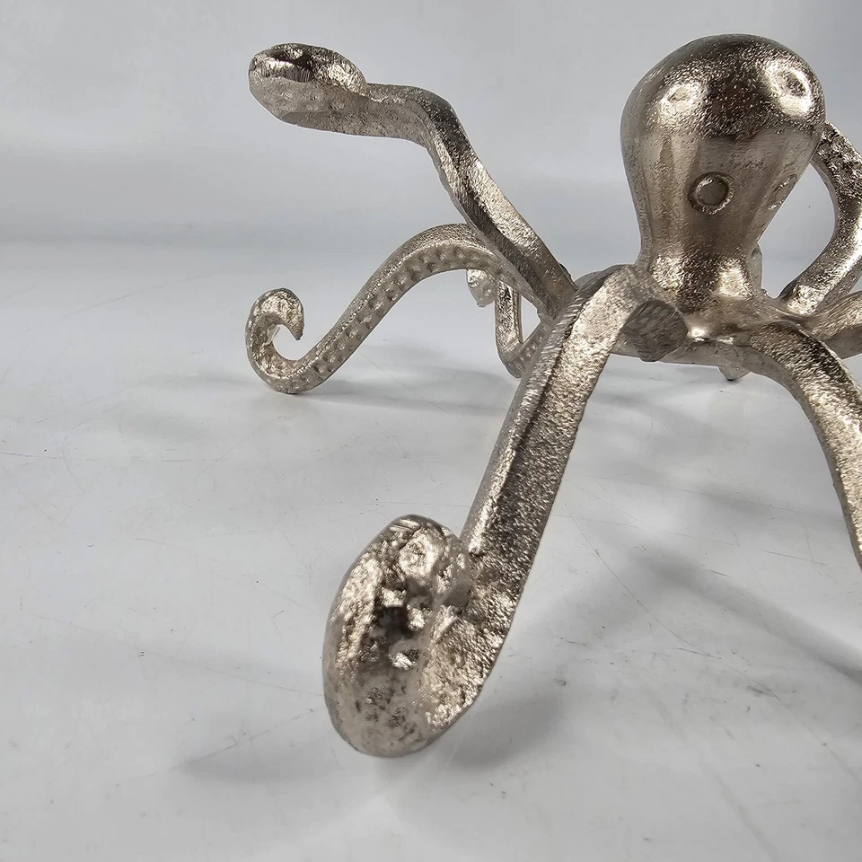 Осьминог оловянная отделка полка декор прибрежная морская статуя железный металлический дизайн - Изображение 4 из 4