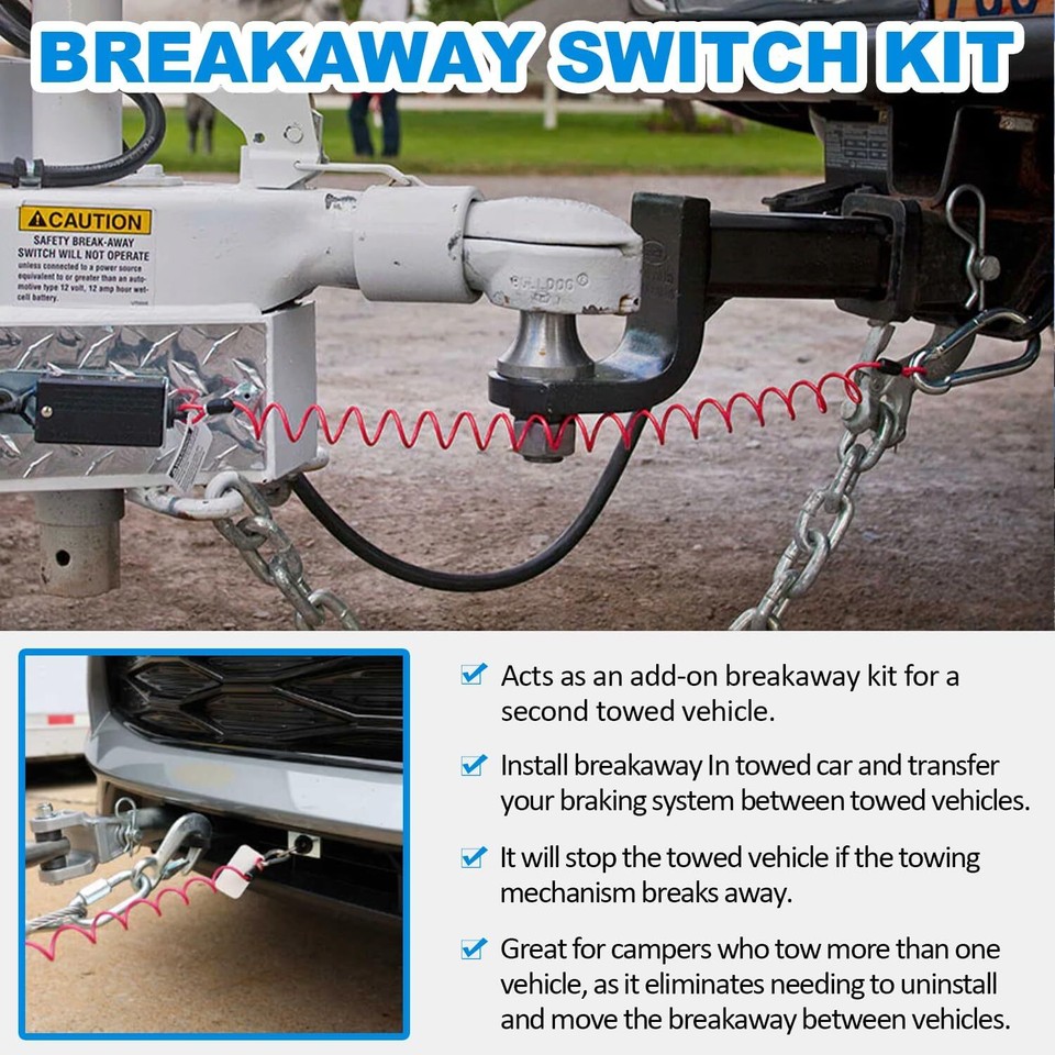 BRK2505 Breakaway Switch Kit for Blue Ox Patriot Supplemental Braking ...