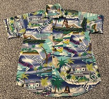 Gottex Men Hawaiian Shirt Topical Mens Large Vintage Made In The USA