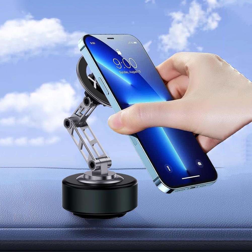 Magnetic Car Phone Mount for Dashboard Treadmills and Glass Wall Vacuum Suction H7K2  