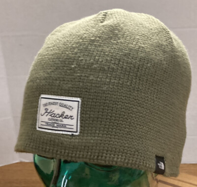THE NORTH FACE HACKER CLOTHING COMPANY BEANIE HAT GREEN OSFM EXCELLENT COND O3