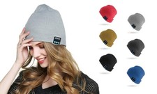 Winter Warm Wireless Bluetooth Beanie Hat Cap Headset Headphone Speaker With Mic