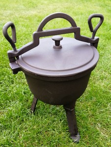 Guiso de Hierro Fundido Olla de Camping Olla Horno holandés Olla Olla