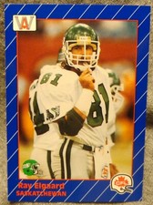 1991 AW Sports CFL Football Card - Ray Elgaard - Utah Alumni - NM