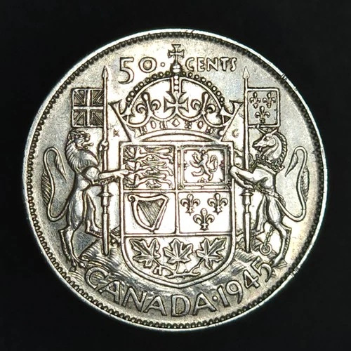 1945 - WD - Pointed 5 - Canada 50 fifty cents  - LOW COMBINED SHIP - C50-255