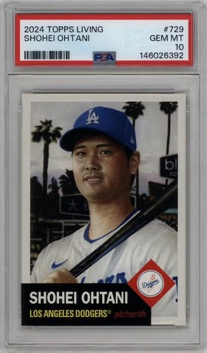 2024 Topps Living Set 🔥SHOHEI OHTANI🔥 1st Dodger Card PSA 10 💎 Gem Mint