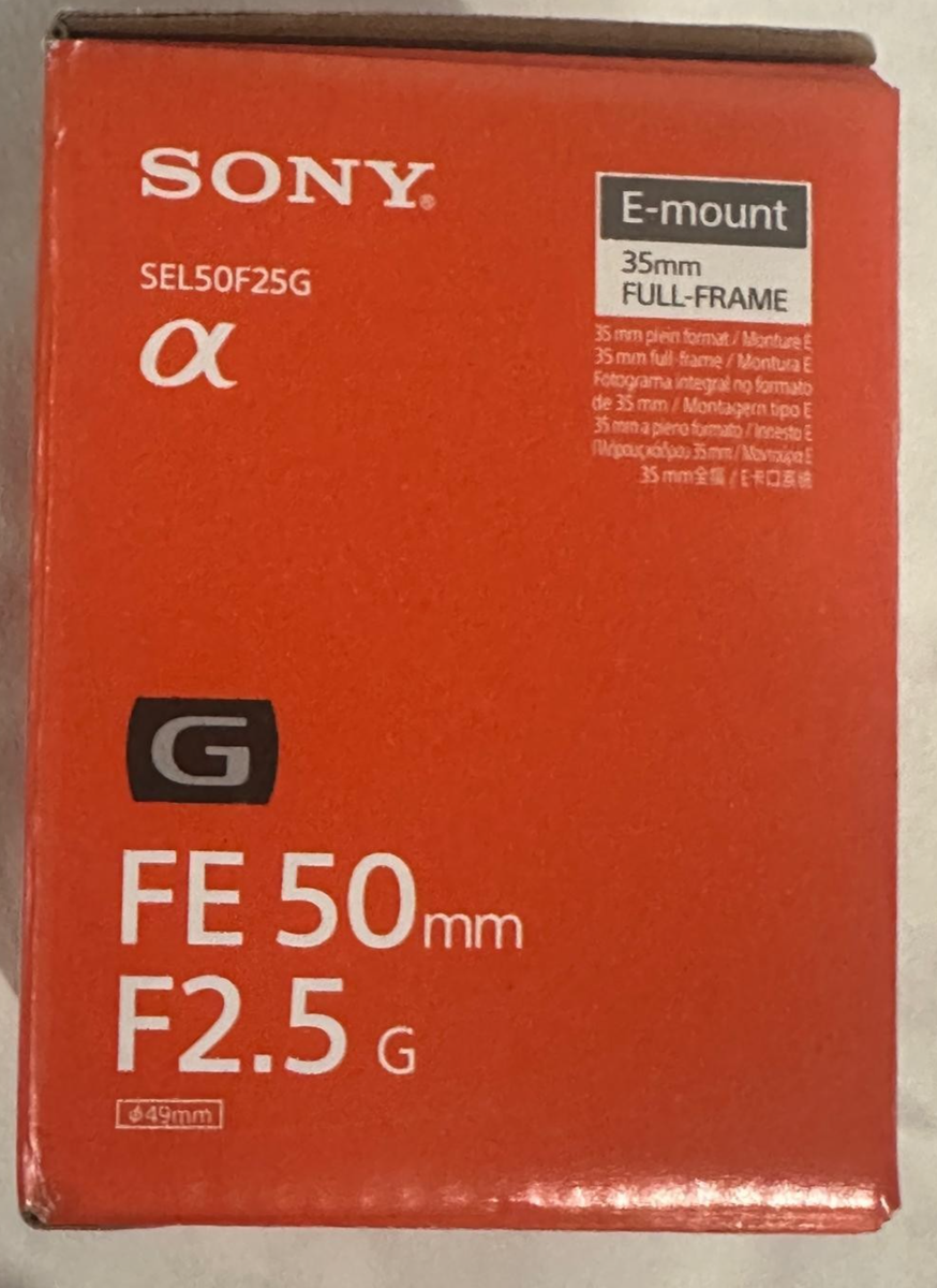 Sony FE 50mm f/2.5 G Standard Lens - E-Mount for sale online | eBay