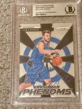 BGS BAS AUTHENTIC 2018 PRIZM LUKA DONCIC ON CARD AUTO ROOKIE RC FRESHMAN PHENOMS