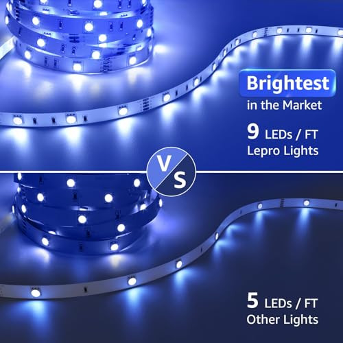 RGB LED Light Strips 32.8ft, Christmas Decorations, 5050 LED Color Changing - Picture 3 of 7