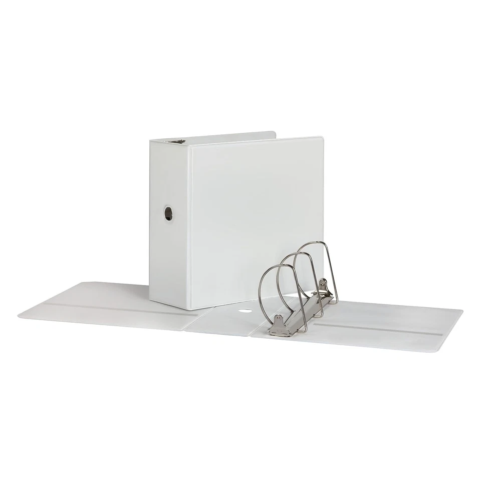 5 Inch 3 Ring Binder Heavy Duty XtraLife Locking D-Rings ClearVue White 26350 - Image 4 of 4