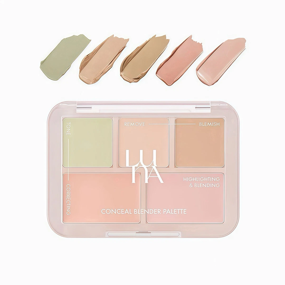 LUNA Colour Corrector Brightening Concealer Makeup Palette | 01 CLEAR COVER