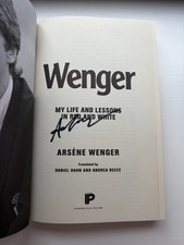 Arsene Wenger firmato Football Arsenal Manager Legend Book & PSA QO Card + certificato di autenticità