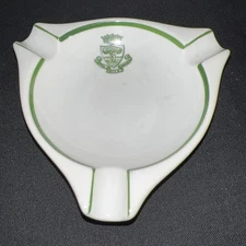 Vintage Santa Clara Ceramic Ashtray from Hotel Ritz Madrid White with Green EUC!