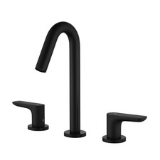 8 Inch Widespread Bathroom Sink Faucet 3 Hole Vanity Basin Mixer Tap Black De...
