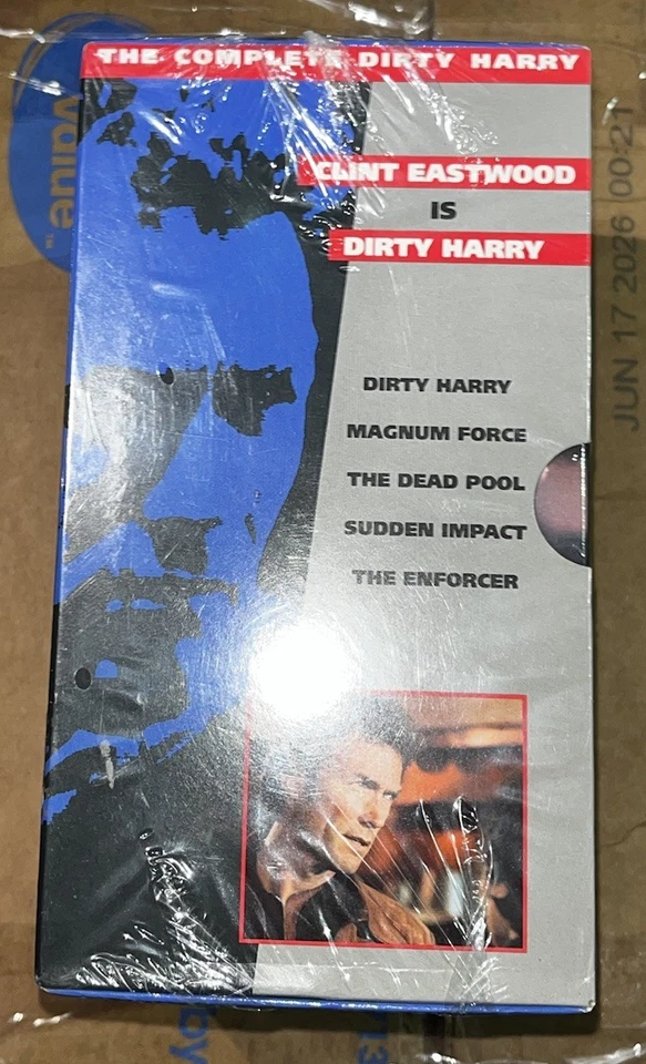 The Complete Dirty Harry - Clint Eastwood 5 VHS Box Set BRAND NEW SEALED Tapes Foto 4 de 4