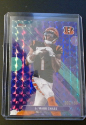 2025 Topps Finest Ja'Marr Chase Purple 002/150