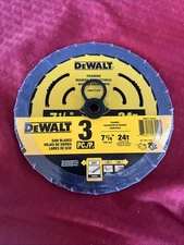 Pack of 3 DeWalt Genuine 24 Carbide Teeth Framing Saw Blade 7 1/4" DWA1714243L