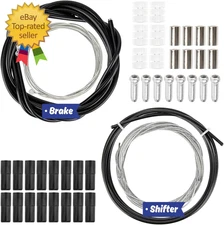 44PCS Bike Brake Cable Kit - Universal Bike Shifter Cable Housing Bicycle Brakes