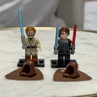 Lego Anakin Skywalker Obi-Wan Kenobi Custom Printed Minifigure Lot Star Wars