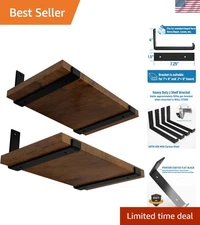 8-Inch Heavy Duty Shelf Bracket 4-Pack - Powder Coated & Rust Resistant