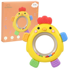 Baby Teether Rattle Toy,Babies Teething Rings Toys for 0-6 6-12 Months,Chicken S
