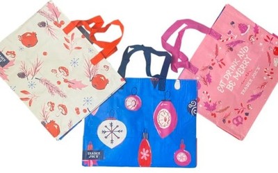 Trader Joe s Reusable Gift Bag Holiday Set Of 3  NWT