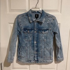 Art Class Girls Distressed Denim Jacket L 10/12