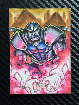 2026 Topps Marvel Chrome Apocalypse Gold Foil Sketch Card / Matthieu Perrais